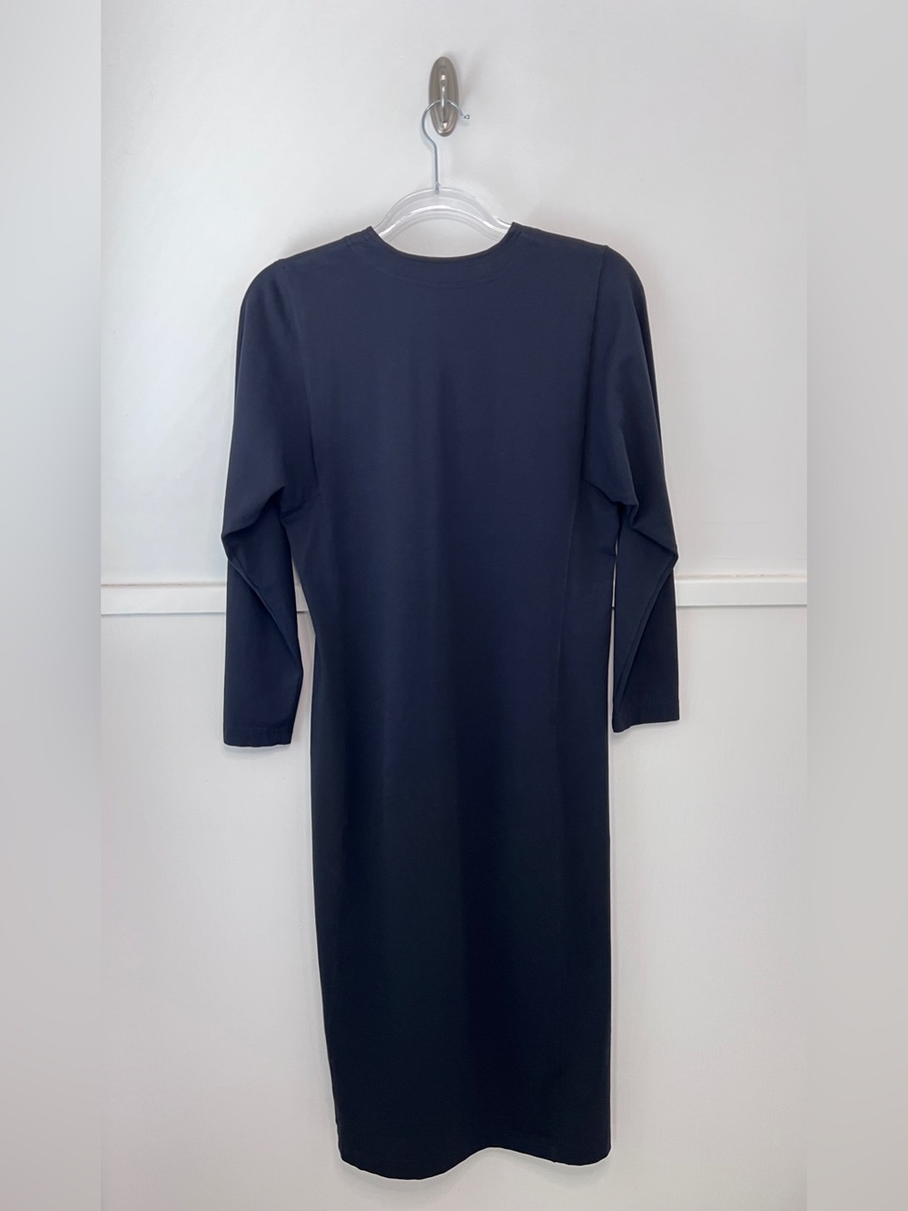 Peruvian Connection Pima Cotton Jersey Essential Midi Sheath Dress in Black - Picture 6 of 8